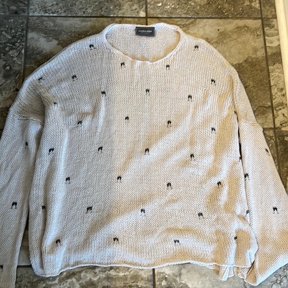 Wooden ships Champagne glass sweater size M/L